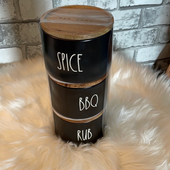 Rae Dunn SPICE BBQ RUB storage Containers - Picture 1 of 4